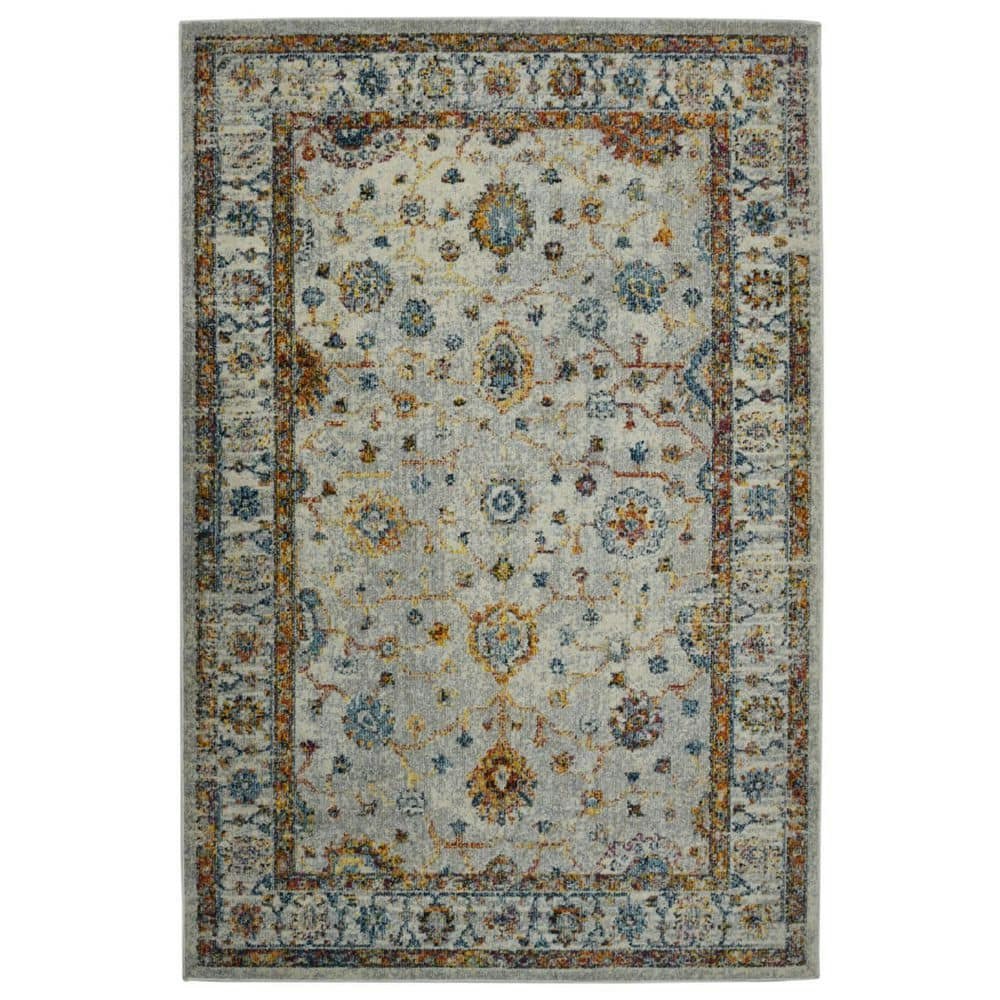 8ft x 11ft Gray Rust and Blue Area Rug: $267.49