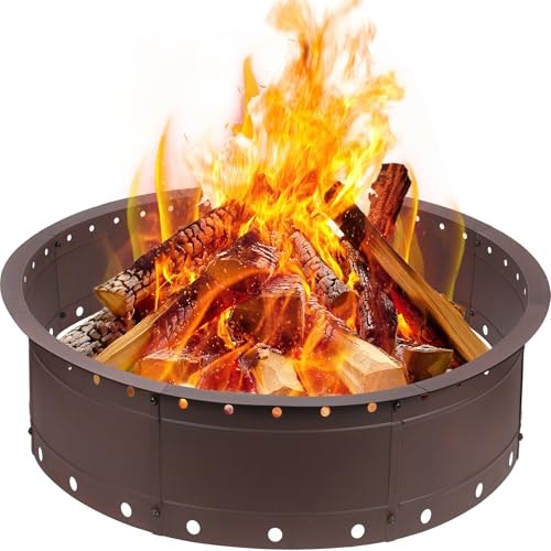 Zzuvjoy 36-Inch Steel Fire Pit Ring: $59.48
