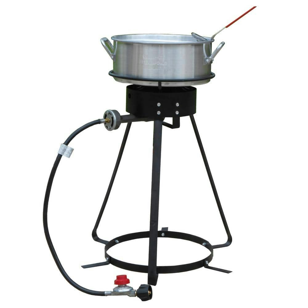 24-Inch Propane Gas Outdoor Cooker with 10-Quart Fry Pan and Basket: $79.98