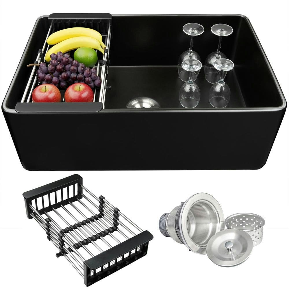 36-Inch Single Bowl Fireclay Apron-Front Kitchen Sink: $249.99 36-Inch Single Bowl Fireclay Apron-Front Kitchen Sink: $249.99