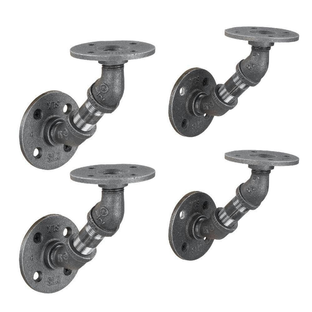 1/2-inch Wall Mounted Angled Shelf Bracket Kit 4-Pack: $26.47