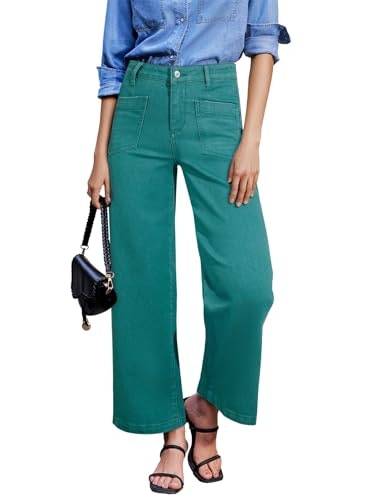 Sidefeel Women's High-Waisted Straight Leg Ankle Jeans: $33.99 Sidefeel Women's High-Waisted Straight Leg Ankle Jeans: $33.99