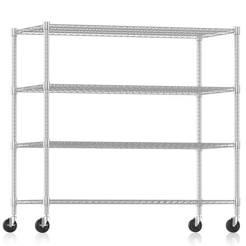 Himimi 72-Inch 4-Tier Heavy Duty Wire Storage Shelving Unit: $178.49 Himimi 72-Inch 4-Tier Heavy Duty Wire Storage Shelving Unit: $178.49
