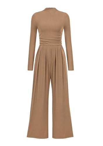 Prettygarden Women's Long Sleeve Wide Leg Jumpsuit: $25.98 Prettygarden Women's Long Sleeve Wide Leg Jumpsuit: $25.98