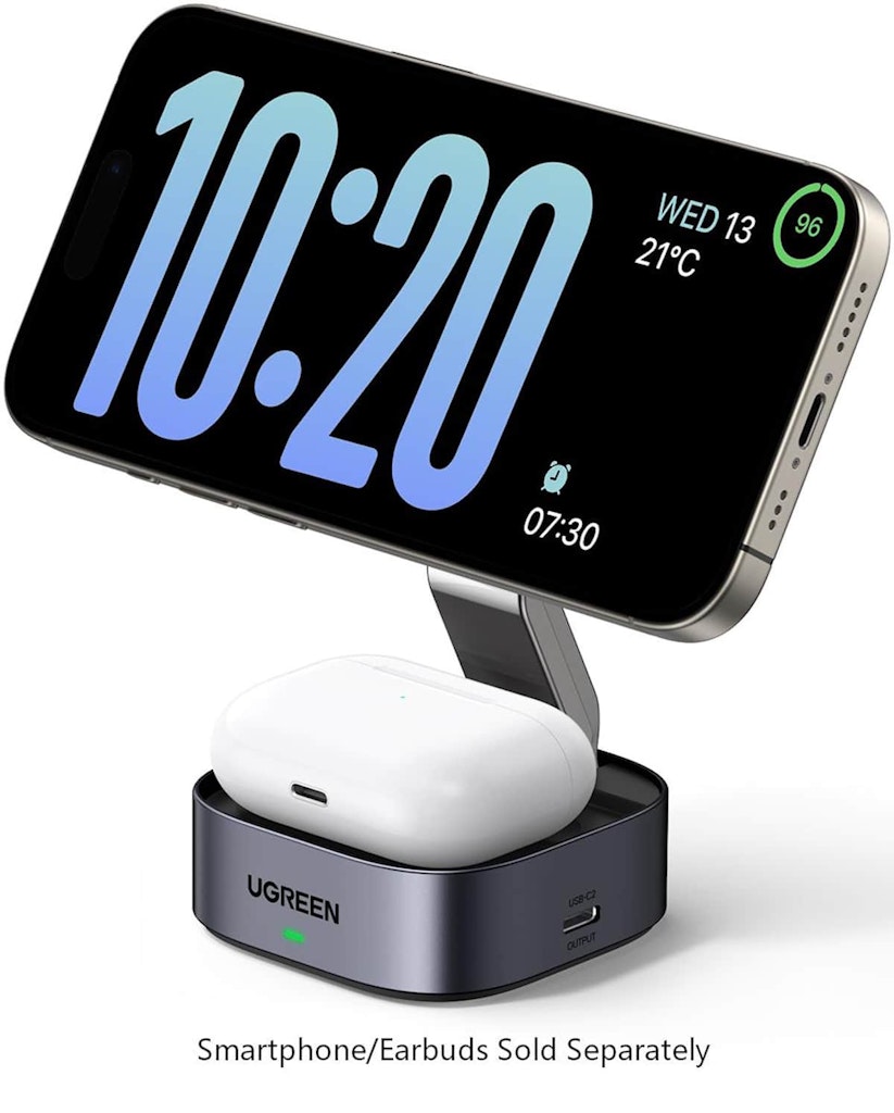 Ugreen MagFlow 2-in-1 Foldable Wireless Charging Station: $24.99