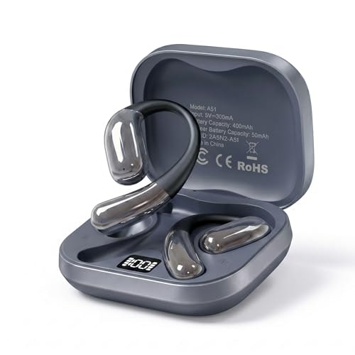 Wireless Open Ear Headphones with Smart Digital Display and Microphone: $16.82