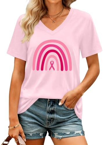 Ithalt Women's Pink Ribbon Breast Cancer Awareness T-Shirt: $8.49 Ithalt Women's Pink Ribbon Breast Cancer Awareness T-Shirt: $8.49