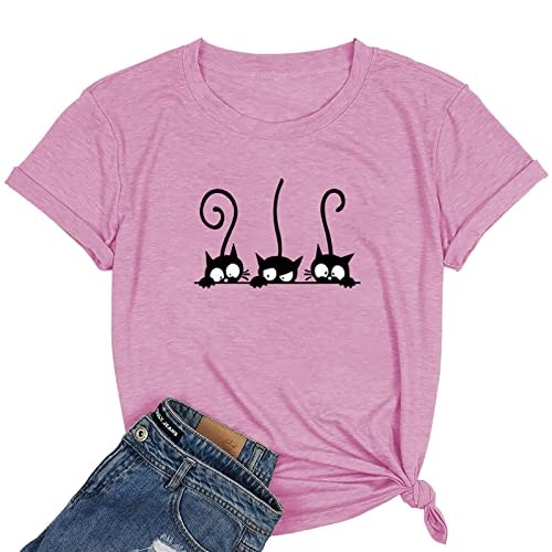 Niubia Women's Cat Graphic T-Shirt: $8.48 Niubia Women's Cat Graphic T-Shirt: $8.48
