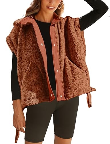 Vateami Women's Oversized Fleece Sherpa Vest: $31.96 Vateami Women's Oversized Fleece Sherpa Vest: $31.96