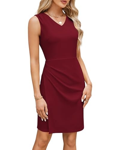 Grace Karin Women's V-Neck Sleeveless Ruched Pencil Dress: $37.39 Grace Karin Women's V-Neck Sleeveless Ruched Pencil Dress: $37.39