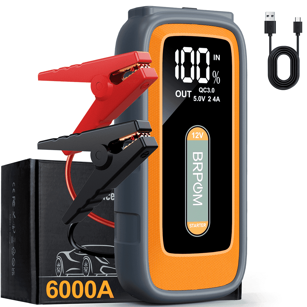 Brpom 6,000A Car Jump Starter Battery Pack: $28.34 Brpom 6,000A Car Jump Starter Battery Pack: $28.34