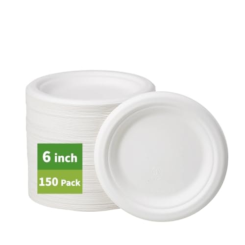 Jaluxing 6-inch Compostable Paper Plates 150-Pack: $14.44 Jaluxing 6-inch Compostable Paper Plates 150-Pack: $14.44