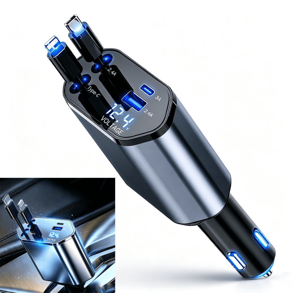 Axidou 120W Retractable Car Charger: $35.99