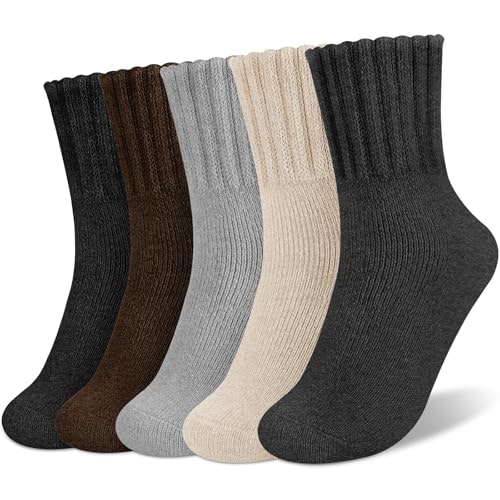 Senker Women's Wool Winter Boot Socks 5-Pack: $12.73