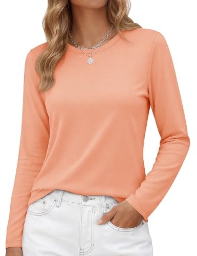 Yucolen Women's Cotton Crewneck Long Sleeve T-Shirt: $14.23 Yucolen Women's Cotton Crewneck Long Sleeve T-Shirt: $14.23