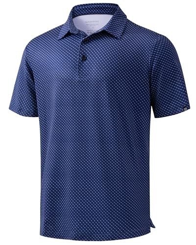 Men's Dry Fit Micro Print Polo Shirt: $14.99