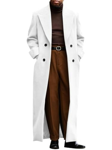 Runcati Men's Double-Breasted Long Trench Coat: $57.99 Runcati Men's Double-Breasted Long Trench Coat: $57.99