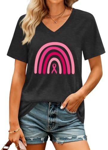 Ithalt Women's Pink Ribbon Breast Cancer Awareness T-Shirt: $8.49 Ithalt Women's Pink Ribbon Breast Cancer Awareness T-Shirt: $8.49