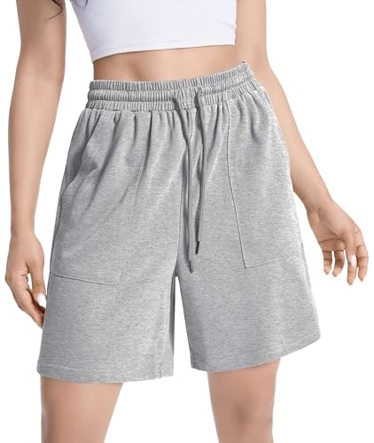 Women's High-Waisted Knee-Length Sweatshorts: $14.98 Women's High-Waisted Knee-Length Sweatshorts: $14.98
