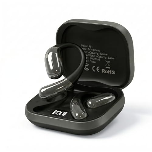 Wireless Open Ear Headphones with Smart Digital Display and Microphone: $17.74 Wireless Open Ear Headphones with Smart Digital Display and Microphone: $17.74