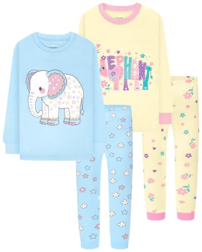 Girls Elephant Cotton Pajama Set: $32.29