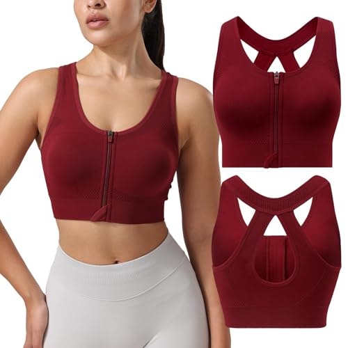 Zip-Front Medium-Support Sports Bra: $10.28