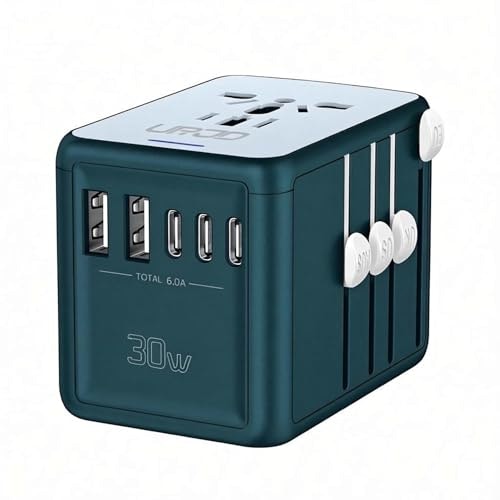 Urjd Universal Travel Adapter with 30W Fast Charging: $22.09 Urjd Universal Travel Adapter with 30W Fast Charging: $22.09