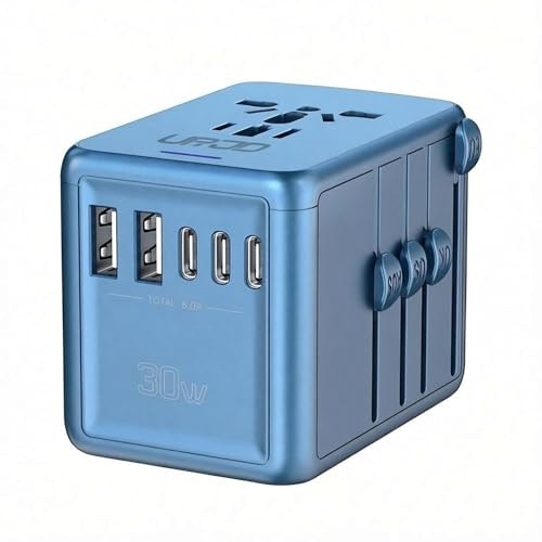 Urjd Universal Travel Adapter with 30W Fast Charging: $22.09 Urjd Universal Travel Adapter with 30W Fast Charging: $22.09
