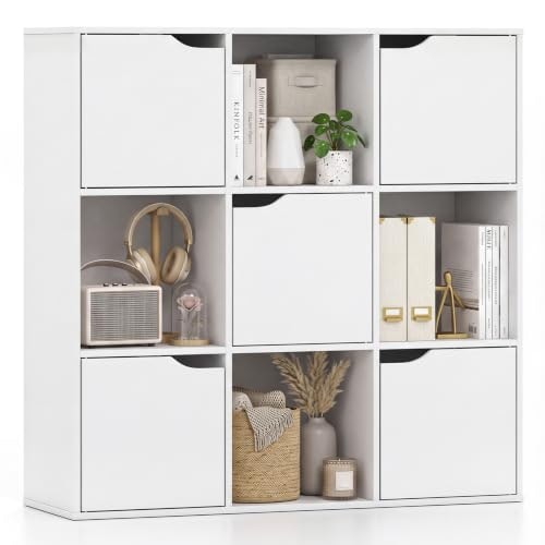 Giantex 9-Cube Storage Organizer with Doors: $67.49 Giantex 9-Cube Storage Organizer with Doors: $67.49