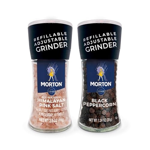 Morton Salt and Peppercorn Grinder 2-Pack: $11.59 Morton Salt and Peppercorn Grinder 2-Pack: $11.59