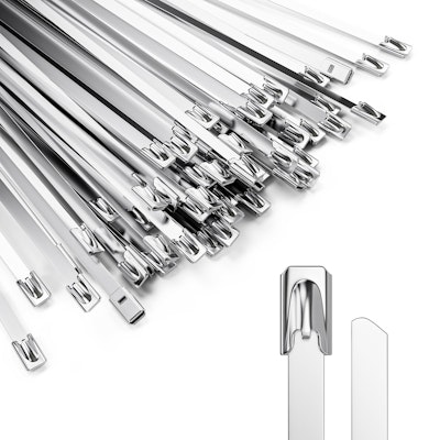 11.8" Metal Zip Tie 100-Pack for $6 + free shipping w/ Prime
