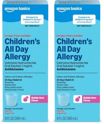 Amazon Basic Care Children's Allergy Relief Cetirizine Oral Solution 2-Pack: $19.52 Amazon Basic Care Children's Allergy Relief Cetirizine Oral Solution 2-Pack: $19.52