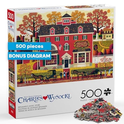 Buffalo Games Charles Wysocki Benjamin's Music Store 500-Piece Puzzle: $13.14 Buffalo Games Charles Wysocki Benjamin's Music Store 500-Piece Puzzle: $13.14