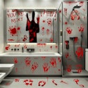 67-Piece Bloody Handprint Halloween Window Clings for $6 + free shipping w/ Prime
