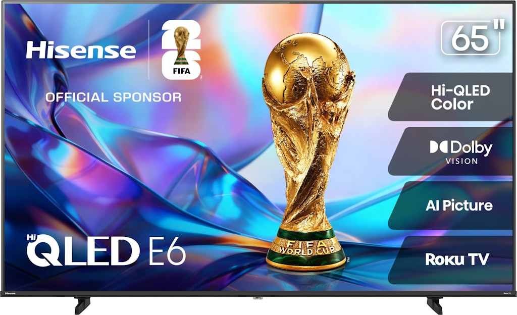 Hisense E6SR Series 65" 4K UHD Dolby Vision QLED Smart TV: $430