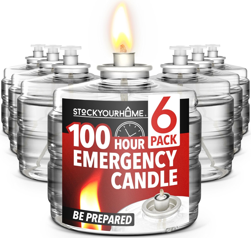 100-Hour Emergency Candles 6-Pack: $21