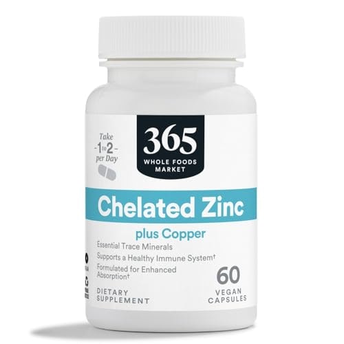 365 by Whole Foods Market Chelated Zinc 60-Count Bottle: $5.19 365 by Whole Foods Market Chelated Zinc 60-Count Bottle: $5.19