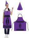 Adult Teenyyou Crayon Costume w/ Apron & Cone Hat for $10 + free shipping w/ Prime