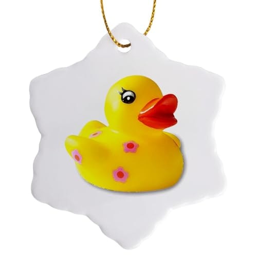 3dRose 3-inch Snowflake Porcelain Rubber Duck Ornament: $12.79 3dRose 3-inch Snowflake Porcelain Rubber Duck Ornament: $12.79