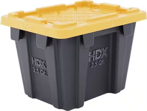 HDX 2.5-Qt. Tough Storage Tote: 6 for $10