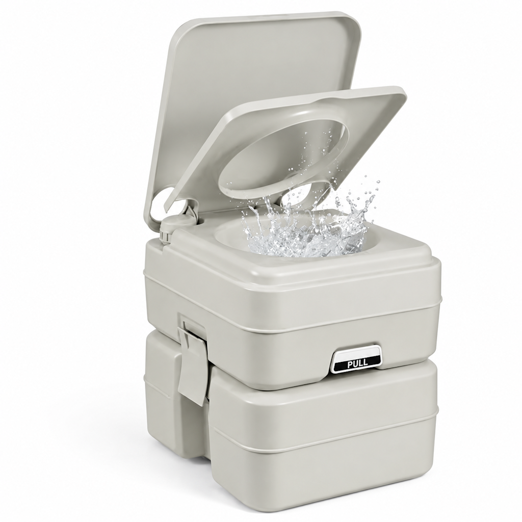 5.3-Gallon Portable Camping Toilet: $68.99 5.3-Gallon Portable Camping Toilet: $68.99