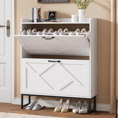 Nicetree 2-Drawer Freestanding Shoe Storage Cabinet: $80.96