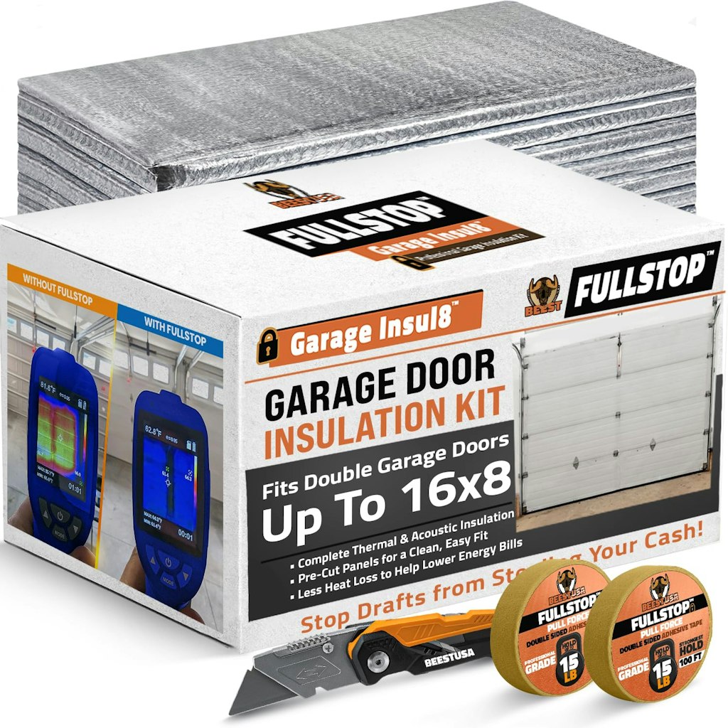 16x7 & 16x8ft. Garage Door Insulation Kit: $140