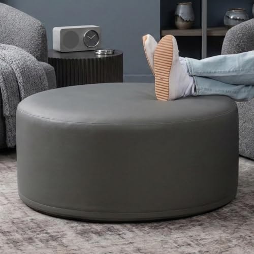 Jaxx 36-Inch Round Faux Leather Ottoman: $224.99 Jaxx 36-Inch Round Faux Leather Ottoman: $224.99