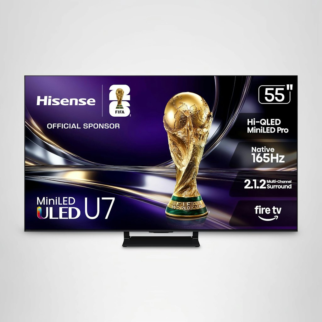 Hisense U7 Series Mini-LED 55" 4K UHD QLED Fire TV (2026): $648