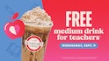 Medium Drink for Teachers at Scooter's Coffee: Free