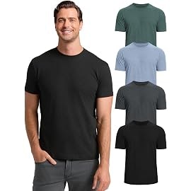 Yshow Men's 4-Pack Fitted Crew Neck T-Shirts: From $18.49