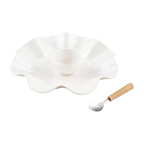 Mud Pie Ruffled Melamine Chip and Dip Set: $35 Mud Pie Ruffled Melamine Chip and Dip Set: $35