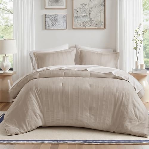 Madison Park Essentials 7-Piece Striped Comforter Set: $85.46