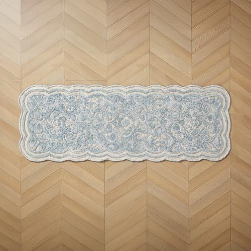 Laura Ashley 20" x 60" Freya Scalloped Cotton Blend Runner Rug: $39 Laura Ashley 20" x 60" Freya Scalloped Cotton Blend Runner Rug: $39